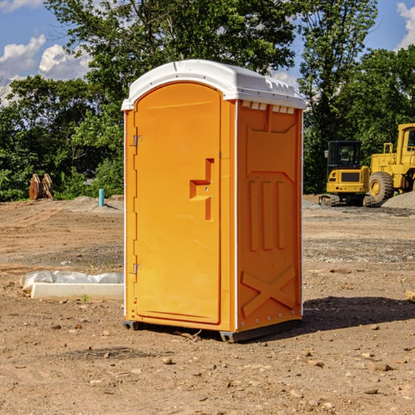 how often are the portable toilets cleaned and serviced during a rental period in Alachua County